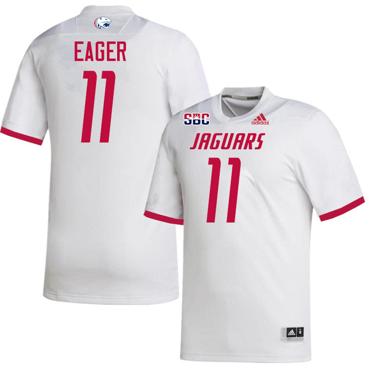 #11 Anthony Eager South Alabama Jaguars Jerseys,College Football Uniforms,Apparels Stitched-White #11 Anthony Eager South Alabama Jaguars Jerseys,College Football Uniforms,Apparels Stitched-White